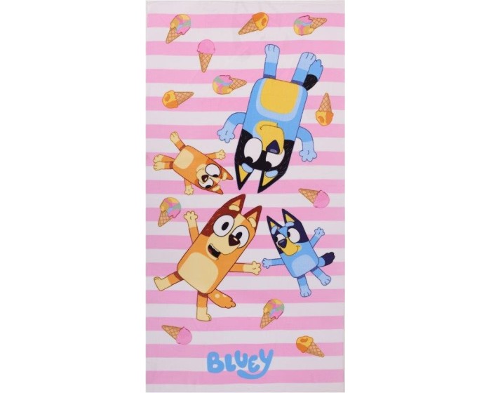 Dětská rychleschnoucí osuška BORD BLUEY 70x140 cm růžová