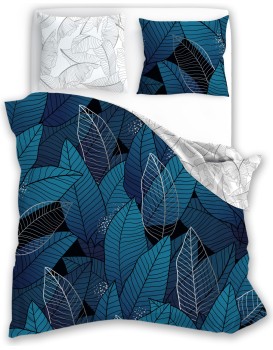 Bavlněné povlečení TRENDY 010 140x200 cm + 70x90 cm modro-bílé
