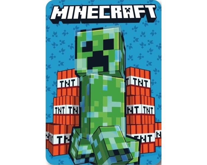 Dětská fleecová deka Polar Minecraft 100x140 cm modrá