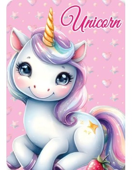 Dětská fleecová deka Polar Unicorn 100x140 cm růžová