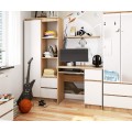 Psací stůl PIKSEL 90 cm dub sonoma/bílý pravý
