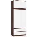 Nástavec na skříň Star 90 cm venge/bílý