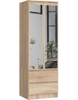 Šatní skříň Star se zrcadlem 60 cm dub sonoma