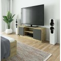 TV stolek Beron 140 cm dub artisan/grafit šedý