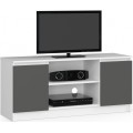 TV stolek Tonon 120 cm bílý/grafitový šedý