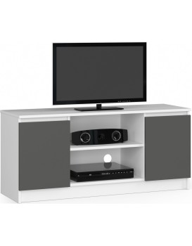 TV stolek Tonon 120 cm bílý/grafitový šedý