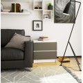 Komoda Kuba 60 cm - 2 šuplíky bílá/grafitová