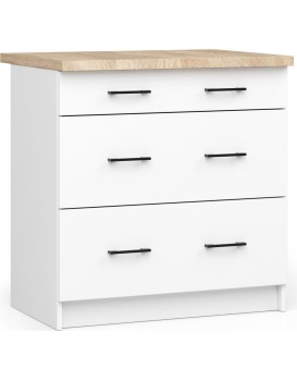 Kuchyňská skříňka Olivie S 80 cm 3S bílá