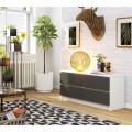 Komoda Kuba 120 cm 4 šuplíky bílá/grafitová