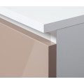 Noční stolek CL2 40 cm bílý/cappuccino lesk