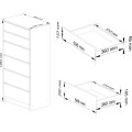 Komoda Kuba 60 cm - 6 šuplíků bílá
