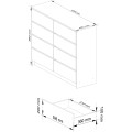 Komoda Kuba 120 cm 8 šuplíků dub artisan