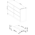 Komoda Rollo K 140 cm bílá matná