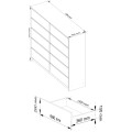 Komoda Kuba 140 cm 10 šuplíků dub artisan/bílá