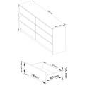 Komoda Kuba 160 cm 6 šuplíků dub artisan/grafitová