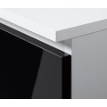 Komoda Rollo V 160 cm bílá/černá lesklá