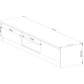 TV stolek Ronon 160 cm bílý/sonoma
