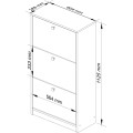 Botník Marienne 60 cm - 3 dvířka olše