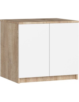 Nástavec na skříň Star 60 cm bílý/dub sonoma mat