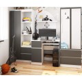 Psací stůl PIKSEL 90 cm bílý/grafitově šedý levý