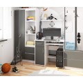 Volně stojící psací stůl JAY 90 cm bílý/šedý