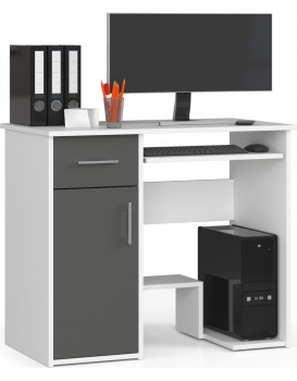 Volně stojící psací stůl JAY 90 cm bílý/šedý
