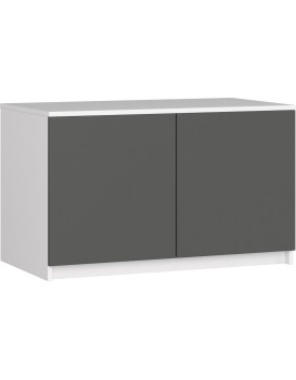 Nástavec na skříň Star 90 cm bílý/šedý grafit mat