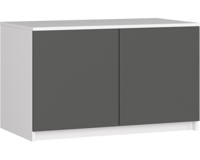 Nástavec na skříň Star 90 cm bílý/šedý grafit mat