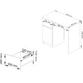 Psací stůl PIKSEL 90 cm dub artisan/bílý levý