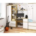 Psací stůl PIKSEL 90 cm dub artisan/bílý pravý