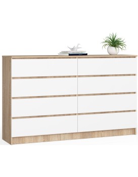 Komoda Inbia K 160 cm dub sonoma/bílá