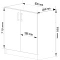 Kuchyňská skříňka pod dřez S 80 cm ZL Artus bílá/sonoma