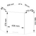 Kuchyňská skříňka Olivie W 60/60 cm cm bílá - závěsná rohová