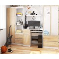 Psací stůl PIKSEL 90 cm bílý/dub sonoma levý
