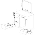 Kosmetický stolek se zrcadlem P-2 II 90x50 cm bílý levý
