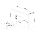 Komoda 120 cm K016 bílá