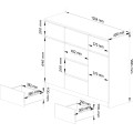 Komoda 120 cm K017 bílá