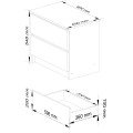 Komoda K60 cm s 2 zásuvkami dub craft
