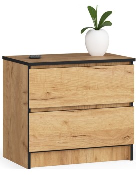 Komoda K60 cm s 2 zásuvkami dub craft