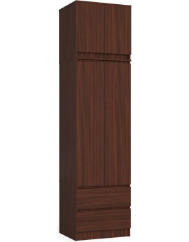 Šatní skříň s nástavcem STAR 60 cm wenge