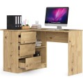 Rohový psací stůl B16 124 cm dub artisan levý