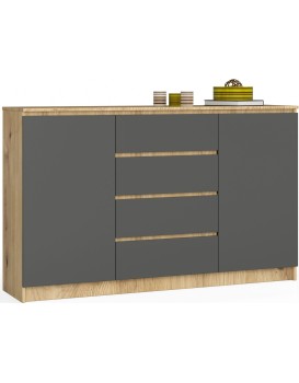 Komoda Tove K 160 cm dub artisan/šedý grafit