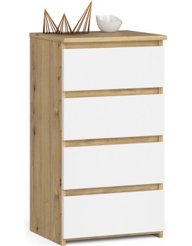 Komoda CL4 40 cm dub artisan/bílá