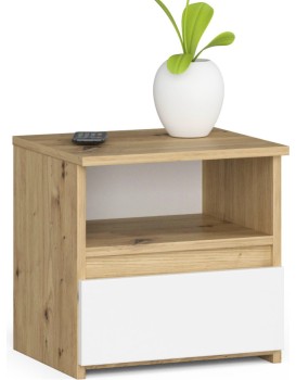Noční stolek CL1 40 cm dub artisan/bílý