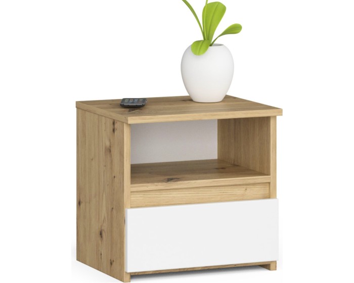 Noční stolek CL1 40 cm dub artisan/bílý