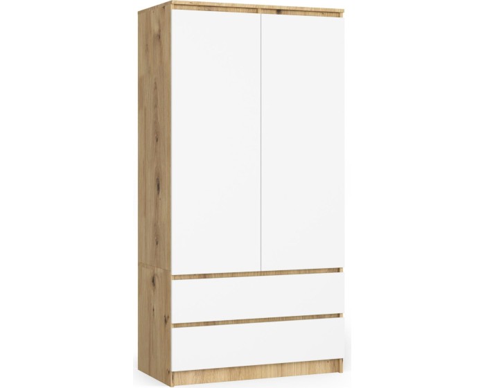 Šatní skříň Star 90 cm dub artisan/bílá
