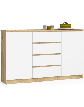 Komoda Inbia K 160 cm dub artisan/bílá