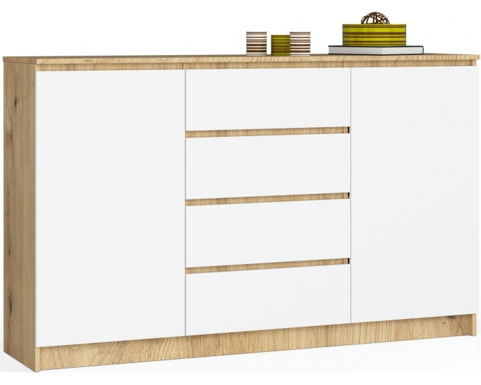 Komoda Inbia K 160 cm dub artisan/bílá