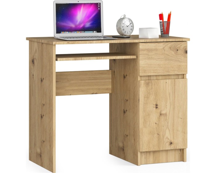 Psací stůl PIKSEL 90 cm dub artisan pravý