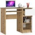 Psací stůl PIKSEL 90 cm dub artisan/bílý pravý
